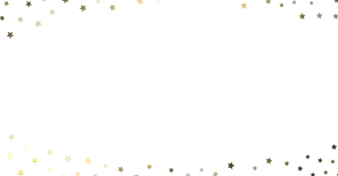 Kutlama için Beyaz Arkaplanda Parlayan Altın Yıldızlar Çerçevesi