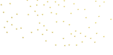 Kutlama tasarımı için beyaz arka planda altın yıldızlar