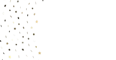 Altın yıldızlar beyaz arka plana düşüyor, şenlikli parti tasarımı