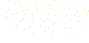 Beyaz arka planda altın yıldız konfetisi, neşeli ve büyülü soyut