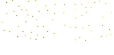 Beyaz arkaplana dağılmış altın yıldızlar sihirli efekt yaratıyor