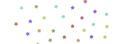 Kutlama için beyaz arka planda renkli yıldızlar