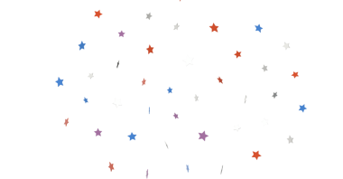 Renkli yıldızlar konfeti arka planda soyut, şenlikli kutlama kavramı izole edildi