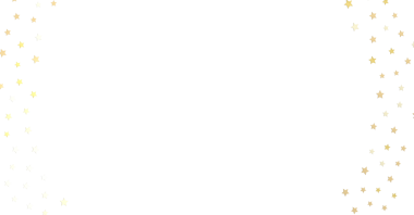 Beyaz Arkaplanda Boşluklu Altın Yıldız Konfeti Sınır Tasarımı