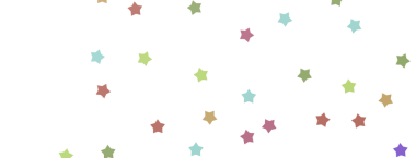 Renkli yıldız konfetisi temiz beyaz bir arkaplan üzerinde, neşeli bir tasarım yaratıyor