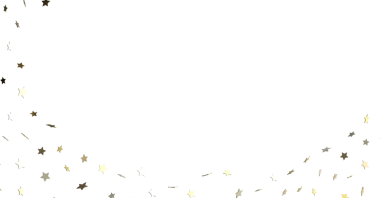 Kutlama için Beyaz Arkaplanda Altın Yıldız Konfeti