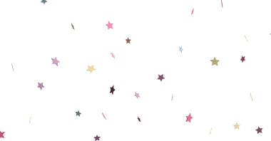 Kutlama Olayları İçin Beyaz Arkaplanda Renkli Düşen Yıldızlar