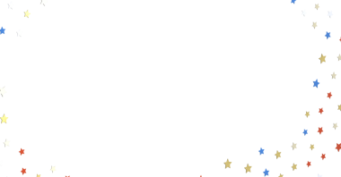 Beyaz arkaplandaki şenlikli yıldız konfetisi tasarım için mükemmel.