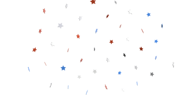 Vatansever Tatili temsil eden Kırmızı Beyaz ve Mavi Yıldızlar