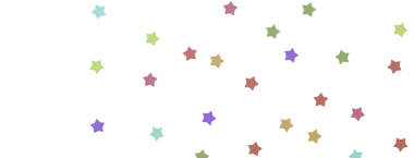 Dekorasyon için Beyaz Arkaplanda Renkli Dağılmış Yıldızlar