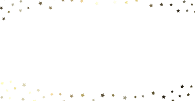 Kutlama Tasarımı İçin Beyaz Arkaplanda Altın Yıldız Konfeti Sınırı