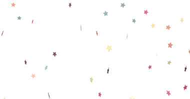 Beyaz arkaplana düşen renkli yıldız konfetisi, parti konsepti