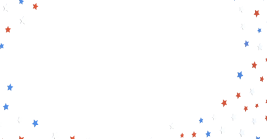 Beyaz Arkaplanda Şenlikli Yıldızlar: Kutlama ve Bağımsızlık