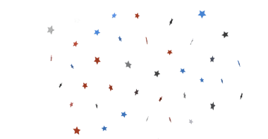 Parti kutlamaları için soyut tasarım üzerinde yüzen şenlikli yıldız konfetileri