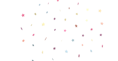 Kutlama ve Neşe İçin Beyaz Arkaplanda Renkli Düşen Yıldızlar