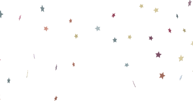 Beyaz arkaplanda renkli 3D yıldız konfeti soyut deseni
