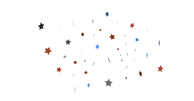 Kutlama için Kırmızı, Beyaz ve Mavi Yıldız Konfeti