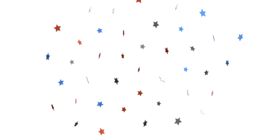 Temiz Beyaz Arkaplan Karşısında Yüzen Renkli Yıldızlar