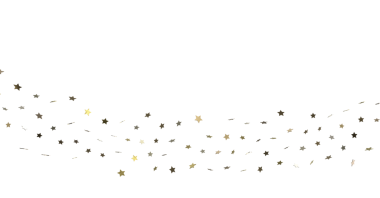 Kutlamalar ve Etkinlikler İçin Beyaz Arkaplanda Altın Yıldız Konfeti