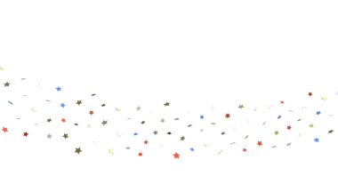Renkli Yıldız Konfeti Beyaz Arkaplan Kutlamalarına Düşüyor Şenlik Dekorasyonu