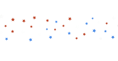 Kutlama ya da Vatanseverlik Teması İçin Kırmızı Beyaz ve Mavi Yıldızlar