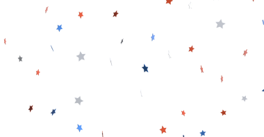 Beyaz Arkaplanda Kırmızı, Beyaz ve Mavi Yıldızlar Festivali.