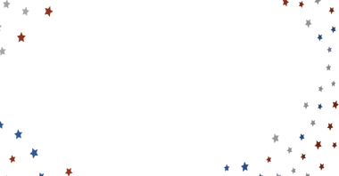 Şenlik Yıldızları Sınırı: Beyaz Üzerine Vatansever Kutlama Tasarımı