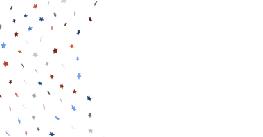 Beyaz Arkaplanda Kırmızı ve Mavi Yıldız Konfeti