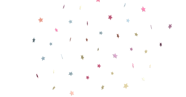 Renkli Yıldız Konfeti Kutlama İçin Beyaz Arkaplanda Düşüyor