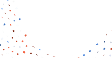 Kutlamalar için Kırmızı Beyaz ve Mavi Yıldız Konfeti Arkaplanı