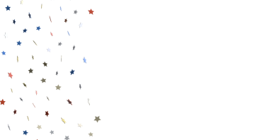 Beyaz bir arkaplan üzerinde kopyalama alanı olan renkli yıldızlar