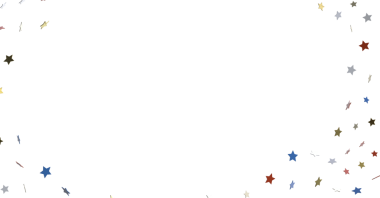 Boş kopya alanı olan renkli yıldız konfeti arkaplan kenarı