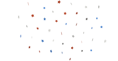 Beyaz Arkaplanda Kırmızı, Beyaz ve Mavi Yıldızlar Dağıtıldı