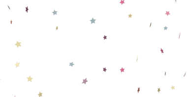Renkli Yıldız Konfeti Kutlama İçin Beyaz Arkaplanda Düşüyor