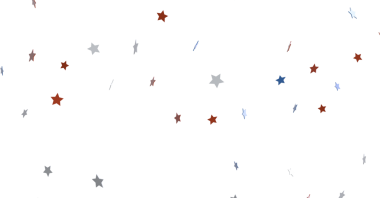 Yıldızların arka planı mavi, kırmızı ve gri konfeti