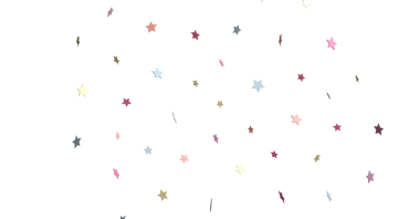 Beyaz arka planda renkli yıldız konfetileri, şenlikli eğlence
