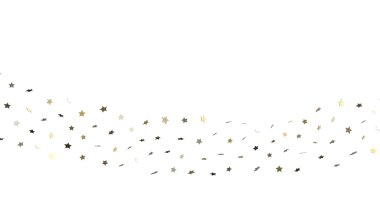 Altın Yıldızların Özgeçmişi Beyaz Üzerine Soyut Eğlence Tasarımı