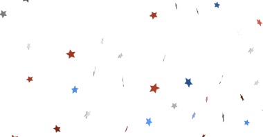 Kırmızı Beyaz Mavi Yıldız Konfeti Şenlik Arkaplanı Kutlaması