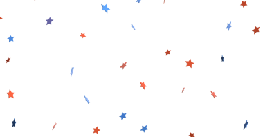 Kırmızı Beyaz ve Mavi Yıldız Konfeti Partisi Kutlama Arkaplanı