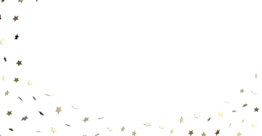 Kutlama için Beyaz Arkaplanda Altın Yıldız Konfeti