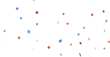 Kırmızı Beyaz ve Mavi Yıldızlar Bağımsızlık Günü Elementleriyle Kutlama Arkaplanı