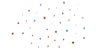 Vatansever Renk Şeması ile Soyut Yıldız Konfeti Patlaması