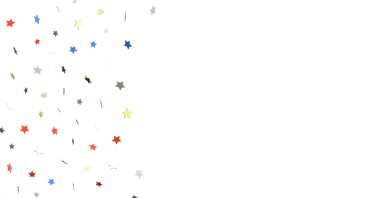Kutlamalar için beyaz üzerine renkli yıldız konfeti arkaplanı çizimi