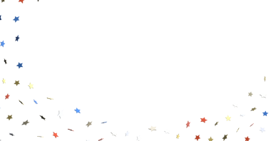 Kutlamalar, tatiller, neşe için renkli yıldız konfeti arka planı