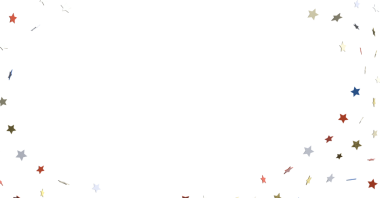 Kutlama için Beyaz Arkaplanda Renkli Yıldızlar Konfeti