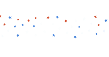 Tatil kutlamaları için Kırmızı ve Mavi Yıldızlı Soyut Dekorasyon