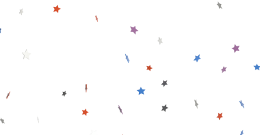 Beyaz arka plan kutlama konseptine düşen renkli yıldız konfetisi