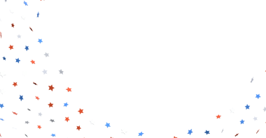 Bağımsızlık Günü Kutlaması için Kırmızı Beyaz Mavi Yıldızlı Arkaplan