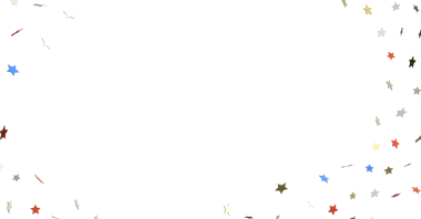 Renkli yıldızlar beyaz arka planda izole edilmiş konfetiler.