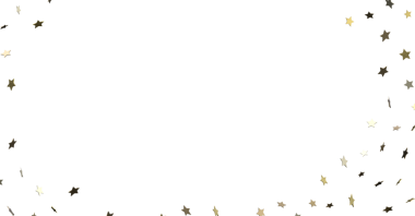 Altın yıldızlar parıltılı çerçeve, beyaz, lüks kutlama tasarımı üzerine zarif arka plan